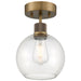 63148LEDDLP-ABB/CLR- Port Nine Burgundy LED Semi-Flush Mount in Antique Brushed Brass by Access Lighting