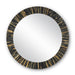 1000-0123- Kuna Mirror in Black/Tan/Mirror by Currey and Company