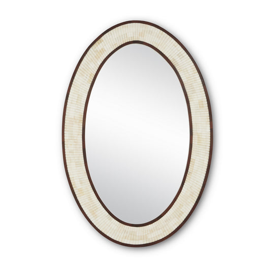 1000-0125- Andar Mirror in Natural/Dark Walnut/Mirror by Currey and Company