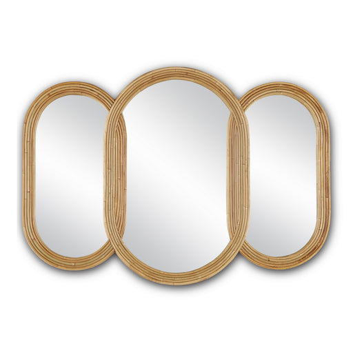 1000-0128- Triboa Mirror in Arurog/Khaki/Mirror by Currey and Company