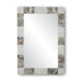 1000-0132- Elena Mirror in White/Brown/Mirror by Currey and Company