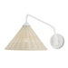 5000-0219- Basket 1-Light Wall Sconce in Gesso White/Bleached White by Currey and Company