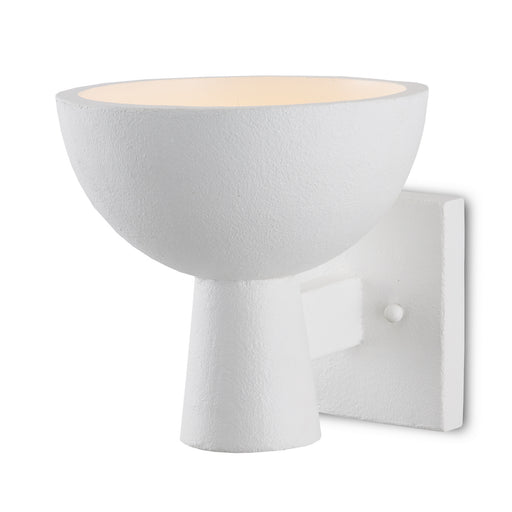 5000-0221- Revett 1-Light Wall Sconce in Textured White by Currey and Company