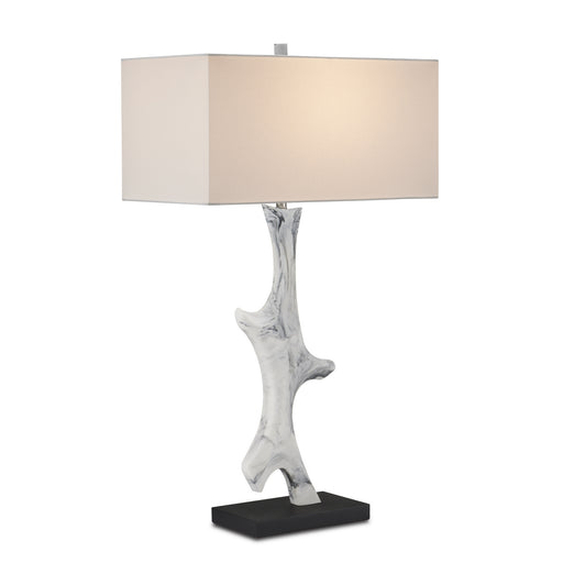 6000-0817- Devant 1-Light Table Lamp in White/Gray/Black by Currey and Company