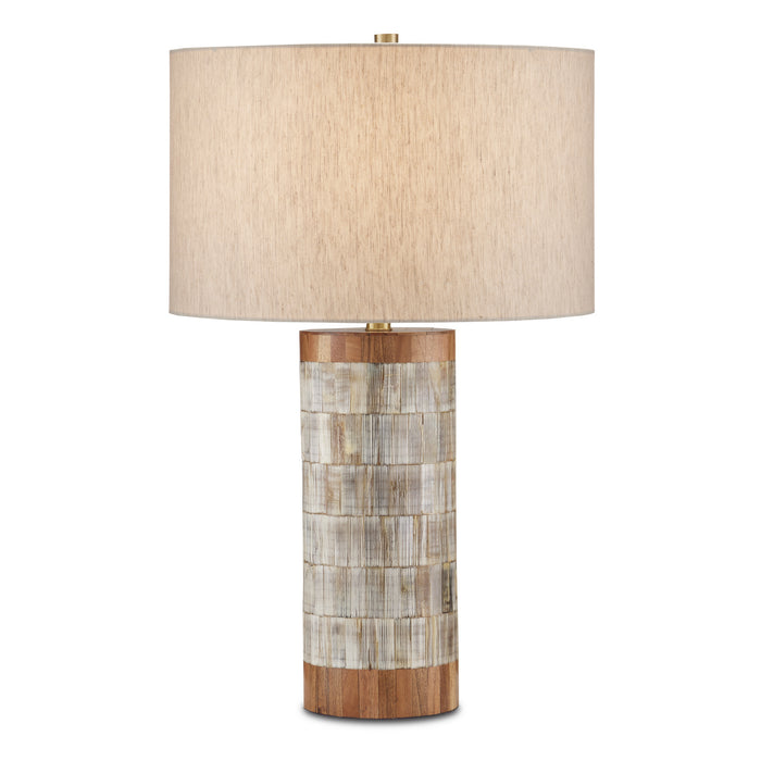 6000-0823- Hyson 1-Light Table Lamp in Natural/Brass by Currey and Company