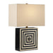 6000-0825- Taurus 1-Light Table Lamp in Black & Natural & Antique Brass by Currey and Company