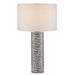 6000-0826- Charcoal 1-Light Table Lamp in Gray/White/Polished Nickel by Currey and Company