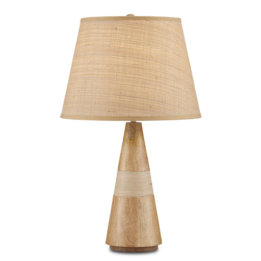 6000-0828- Amalia 1-Light Table Lamp in Natural/Brass by Currey and Company