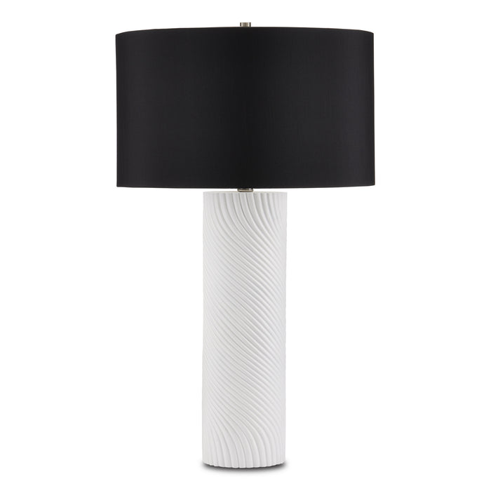 6000-0830- Groovy 1-Light Table Lamp in White by Currey and Company