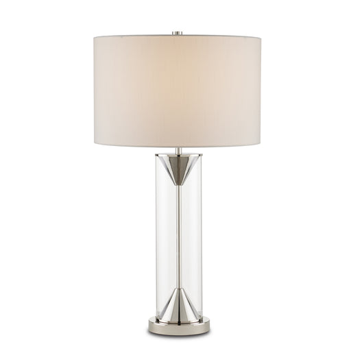 6000-0831- Piers 1-Light Table Lamp in Polished Nickel/Clear by Currey and Company