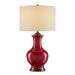 6000-0840- Lilou 1-Light Table Lamp in Red/Antique Brass by Currey and Company