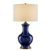 6000-0841- Lilou 1-Light Table Lamp in Blue/Antique Brass by Currey and Company