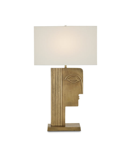 6000-0859- Thebes 1-Light Table Lamp in Antique Brass by Currey and Company