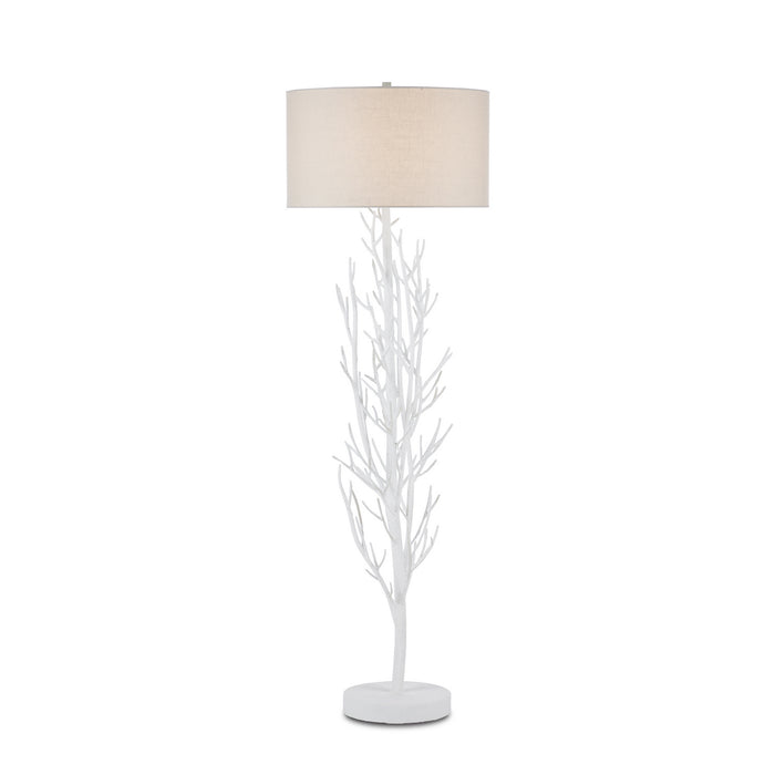 8000-0128- Twig 1-Light Floor Lamp in Gesso White by Currey and Company