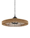 9000-0921- Maldives 5-Light Chandelier in Natural/Satin Black by Currey and Company