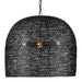 9000-0961- Piero 3-Light Pendant in Satin Black by Currey and Company