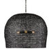 9000-0962- Piero 3-Light Pendant in Satin Black by Currey and Company