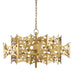 9000-0971- Emmental 5-Light Chandelier in Contemporary Gold Leaf by Currey and Company