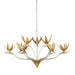 9000-0973- Paradiso 9-Light Chandelier in Contemporary Silver Leaf by Currey and Company