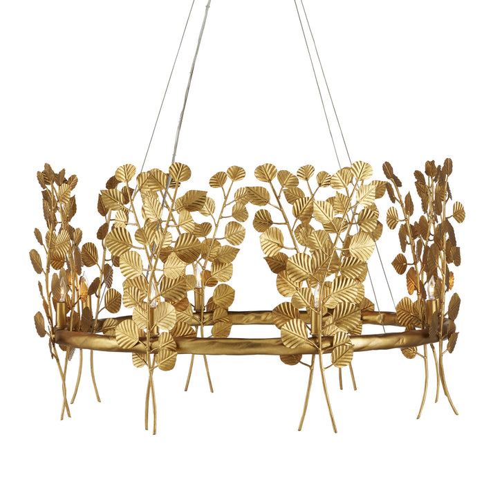 9000-0975- Aviva Stanoff 8-Light Chandelier in Contemporary Gold Leaf by Currey and Company