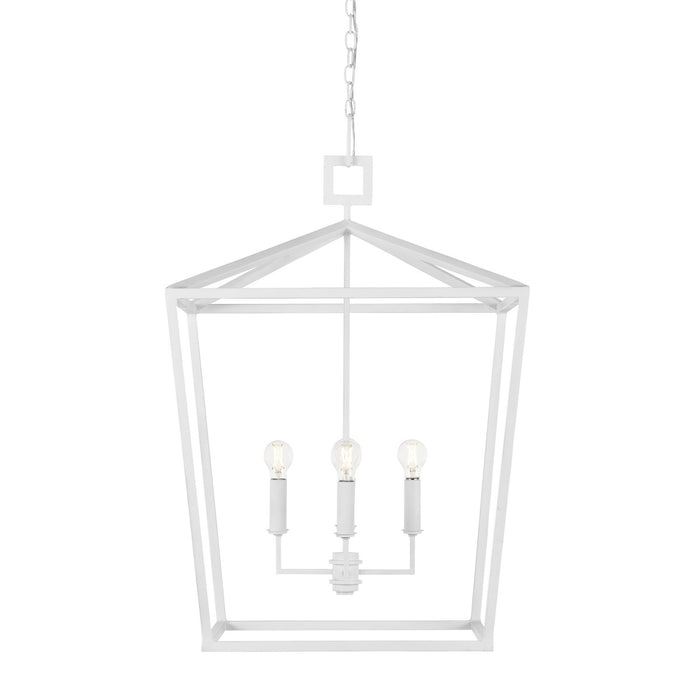 9000-0977- Denison 5-Light Chandelier in Gesso White by Currey and Company