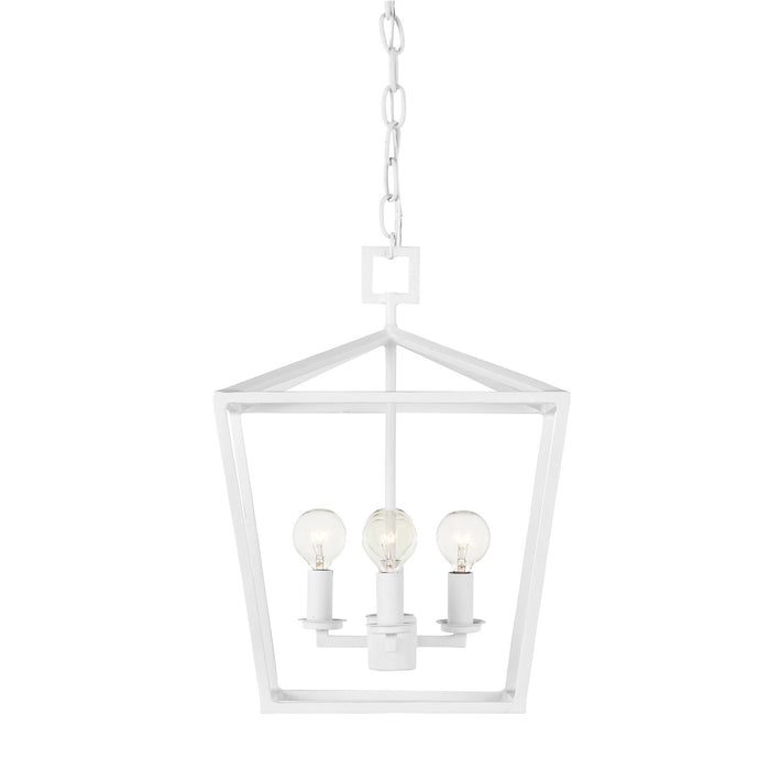 9000-0978- Denison 4-Light Chandelier in Gesso White by Currey and Company