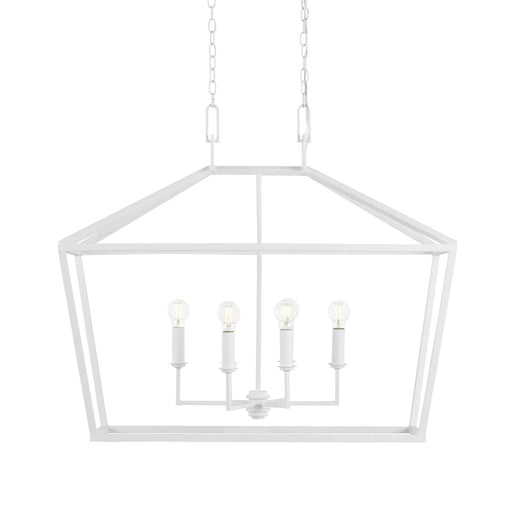 9000-0979- Denison 6-Light Chandelier in Gesso White by Currey and Company