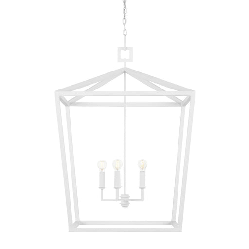 9000-0980- Denison 4-Light Chandelier in Gesso White by Currey and Company