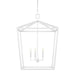 9000-0980- Denison 4-Light Chandelier in Gesso White by Currey and Company