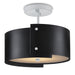 9000-0983- Ritsu LED Semi-Flush Mount in Blacksmith & Sugar White by Currey and Company