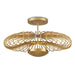 9000-0985- Sheereen LED Semi-Flush Mount in Contemporary Gold Leaf by Currey and Company