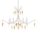 9000-0988- Arcachon 5-Light Chandelier in Crushed Shell/Natural/Vanilla by Currey and Company