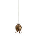 9000-1019- Iota 1-Light Pendant in Antique Brass/Silver by Currey and Company