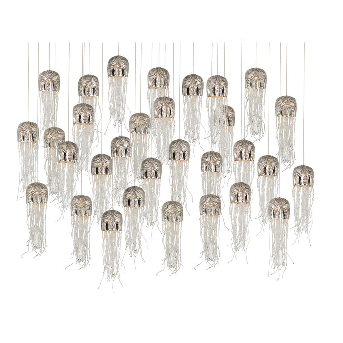 9000-1031- Medusa 30-Light Pendant in Nickel/Silver by Currey and Company