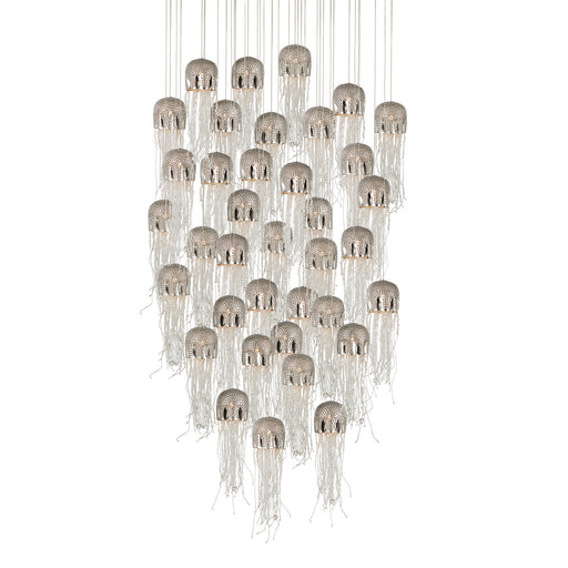 9000-1032- Medusa 36-Light Pendant in Nickel/Silver by Currey and Company