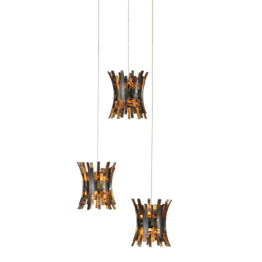 9000-1041- Alsop 3-Light Pendant in Brown/Black/Silver by Currey and Company