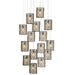 9000-1050- Regatta 15-Light Pendant in Cupertino & Silver by Currey and Company