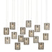 9000-1051- Regatta 15-Light Pendant in Cupertino & Silver by Currey and Company