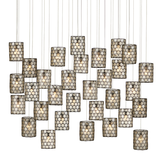 9000-1052- Regatta 30-Light Pendant in Cupertino & Silver by Currey and Company