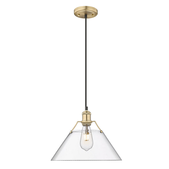 3306-L BCB-CLR - Orwell Large Pendant in Brushed Champagne Bronze with Clear Glass by Golden Lighting