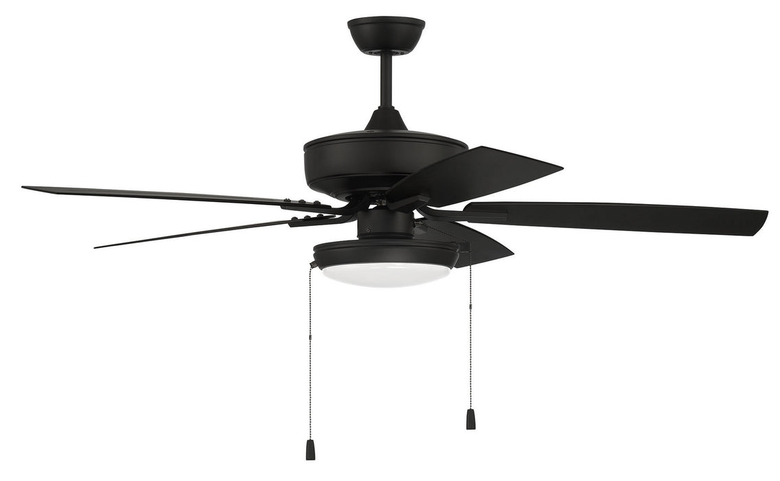 OP119FB5- Outdoor Pro Plus 119 Pan Light Kit 52" Outdoor Ceiling Fan in Flat Black by Craftmade