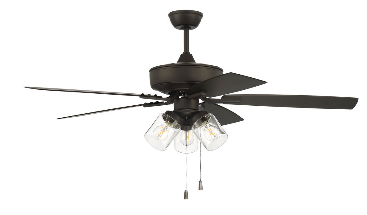 OP104ESP5- Outdoor Pro Plus 104 Clear 3-Light Kit 52" Outdoor Ceiling Fan in Espresso by Craftmade