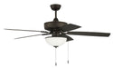 OP211ESP5- Outdoor Pro Plus 211 White Bowl Light Kit 52" Outdoor Ceiling Fan in Espresso by Craftmade