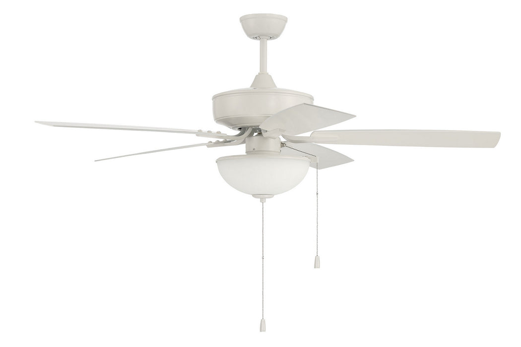 OP211W5- Outdoor Pro Plus 211 White Bowl Light Kit 52" Outdoor Ceiling Fan in White by Craftmade