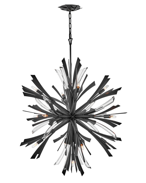 FR40905BGR- Vida LED Chandelier in Brushed Graphite by Fredrick Ramond