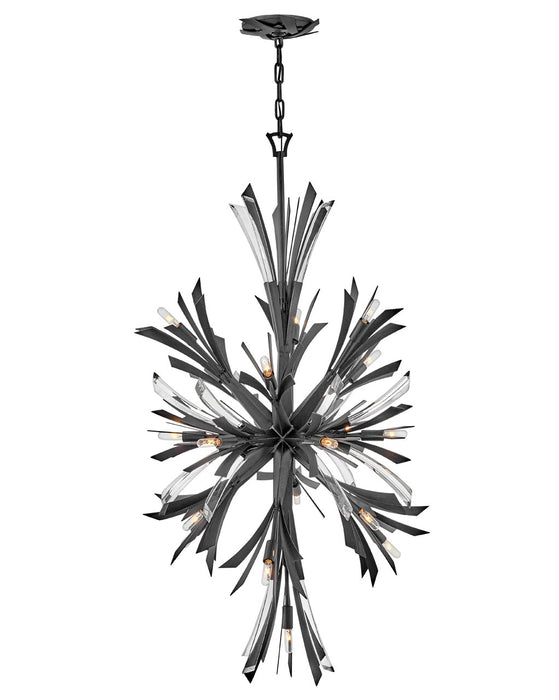 FR40907BGR- Vida LED Chandelier in Brushed Graphite by Fredrick Ramond