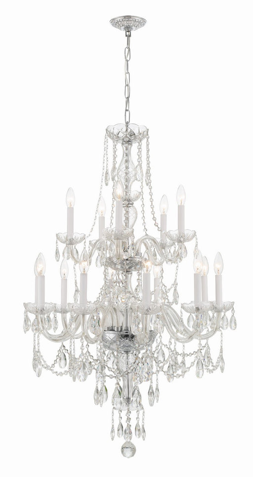 1155-CH-CL-MWP- Traditional Crystal 15-Light Chandelier in Polished Chrome by Crystorama