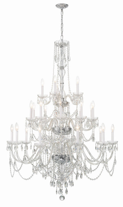 1156-CH-CL-MWP- Traditional Crystal 25-Light Chandelier in Polished Chrome by Crystorama