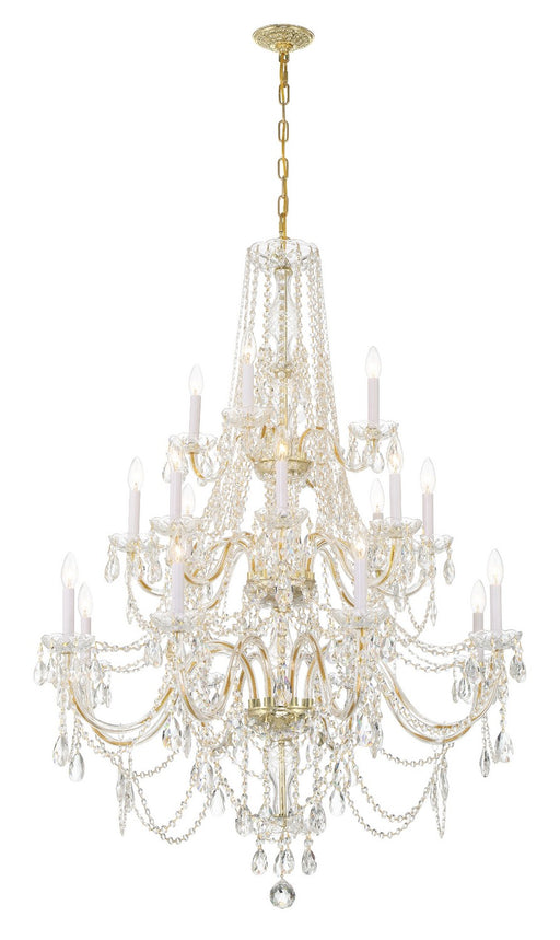 1157-PB-CL-MWP- Traditional Crystal 20-Light Chandelier in Polished Brass by Crystorama