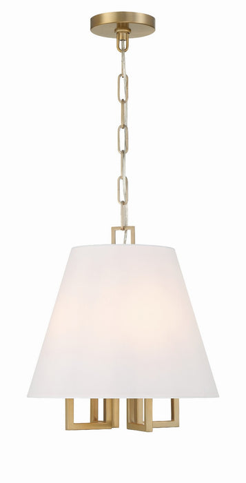 2254-VG- Westwood 4-Light Mini Chandelier in Vibrant Gold by Crystorama